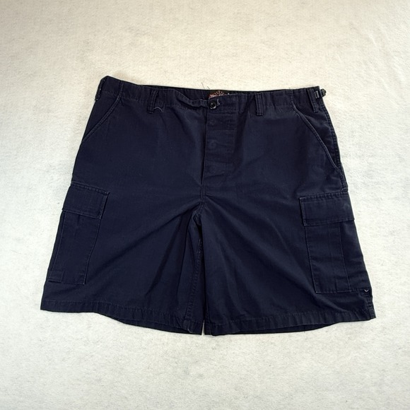 Tru-Spec Cargo Shorts Mens XL Navy Button Fly Utility‎ Pockets Adjustable USA - Picture 1 of 8